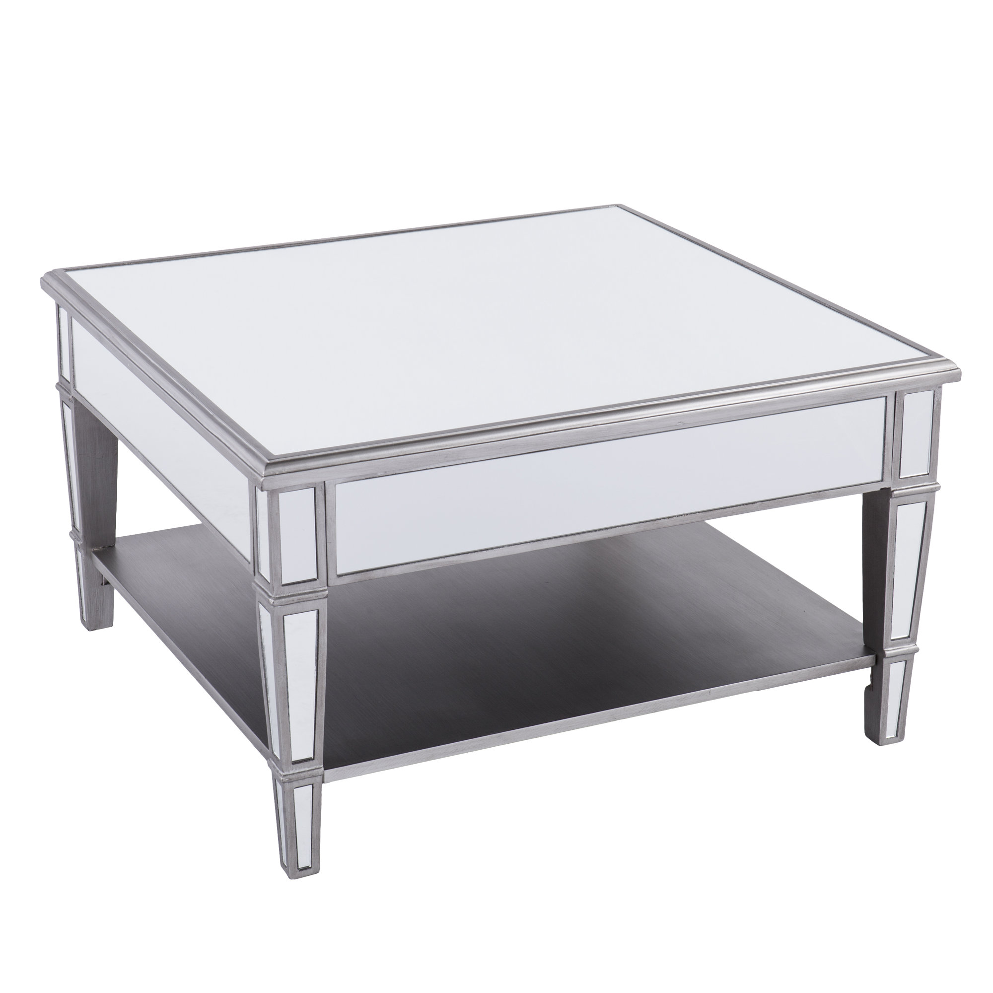 House of Hampton Caspian Mirrored Square Coffee Table & Reviews
